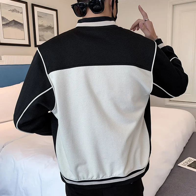 O-Neck Men Baseball Jacket