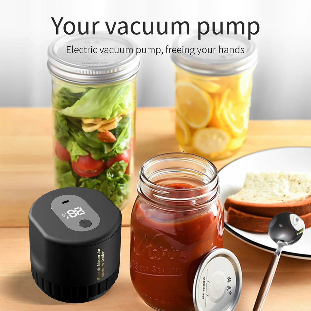 Electric Jar Vacuum Sealer Kit