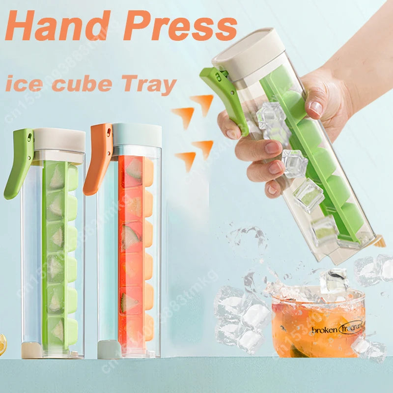 One-Hand Press Ice Cube Tray