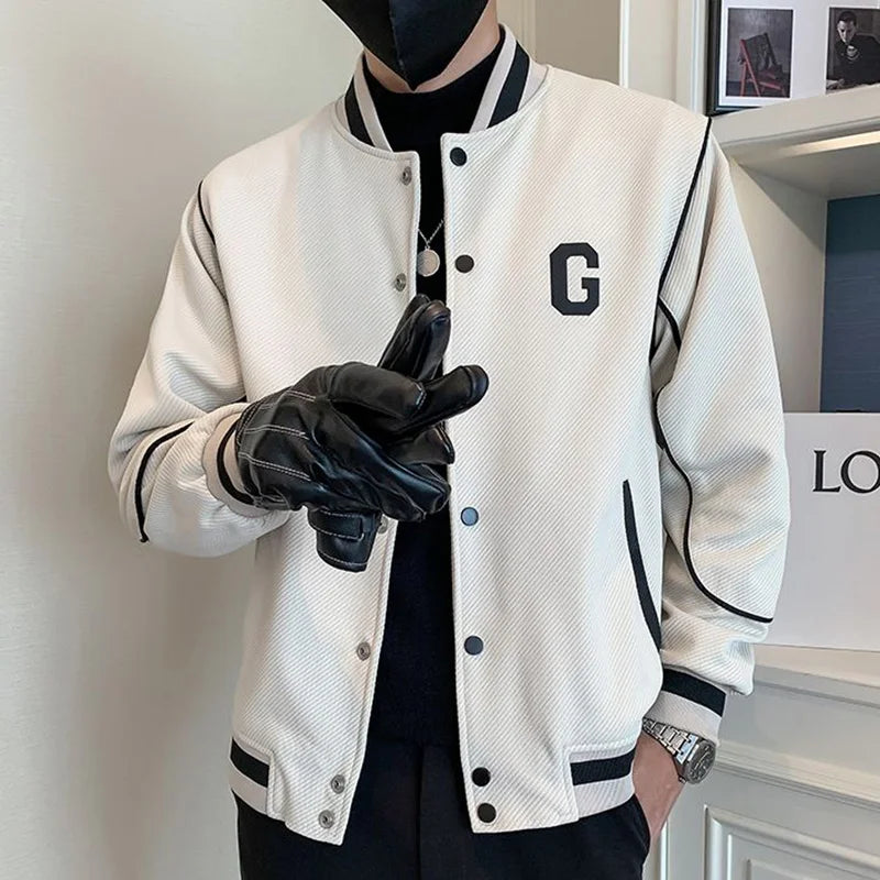 O-Neck Men Baseball Jacket