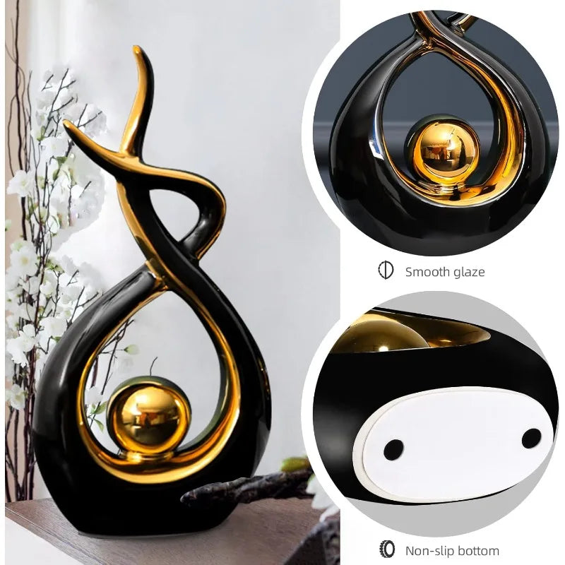 Modern Abstract Art Ceramic Statue