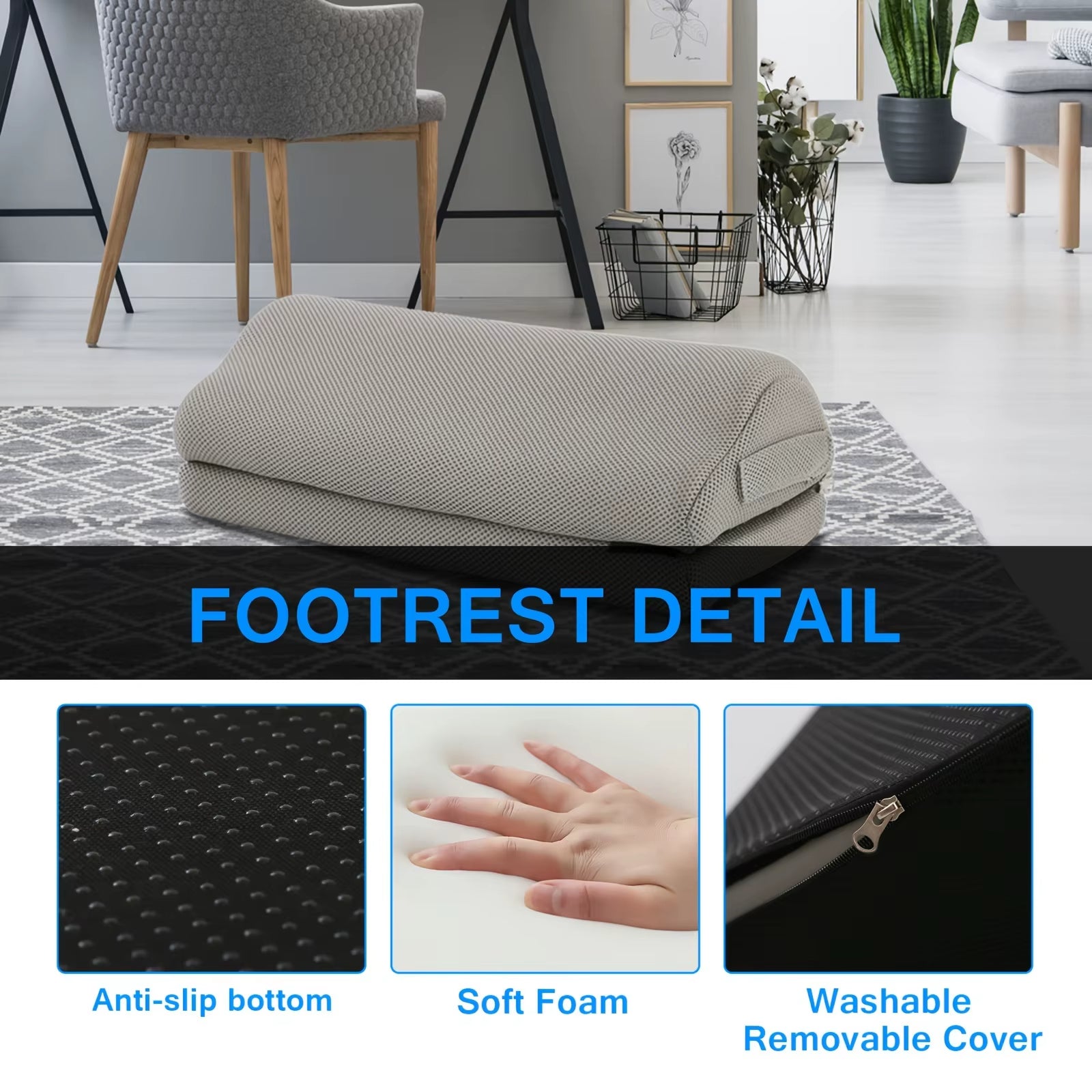 Footstool With Washable Cover