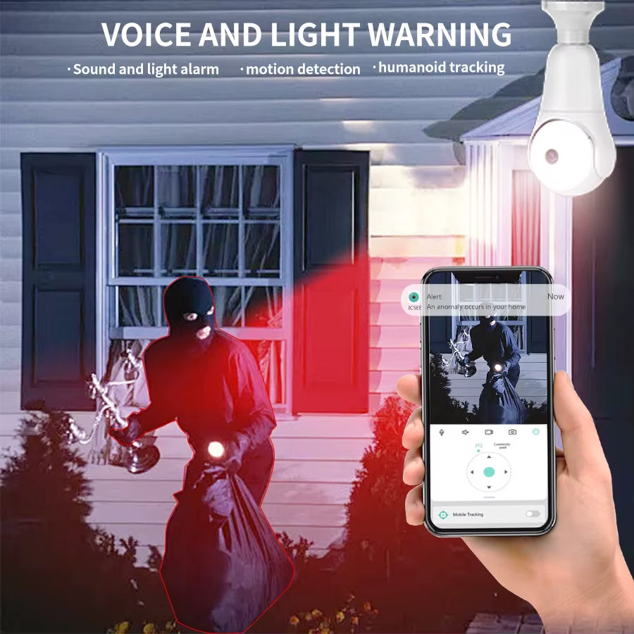 E27 Bulb Wireless Security Camera