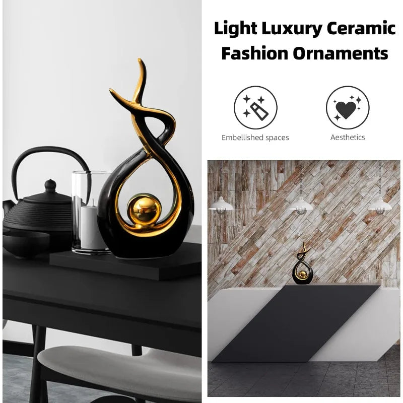 Modern Abstract Art Ceramic Statue