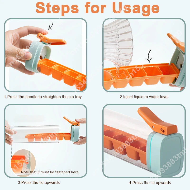One-Hand Press Ice Cube Tray