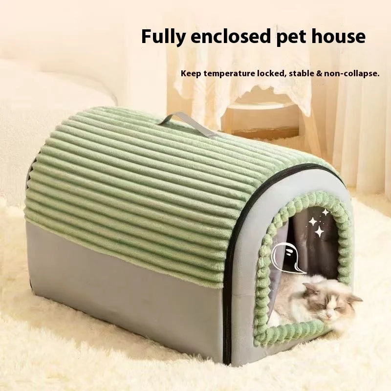 Thickened Enclosed Pet Bed